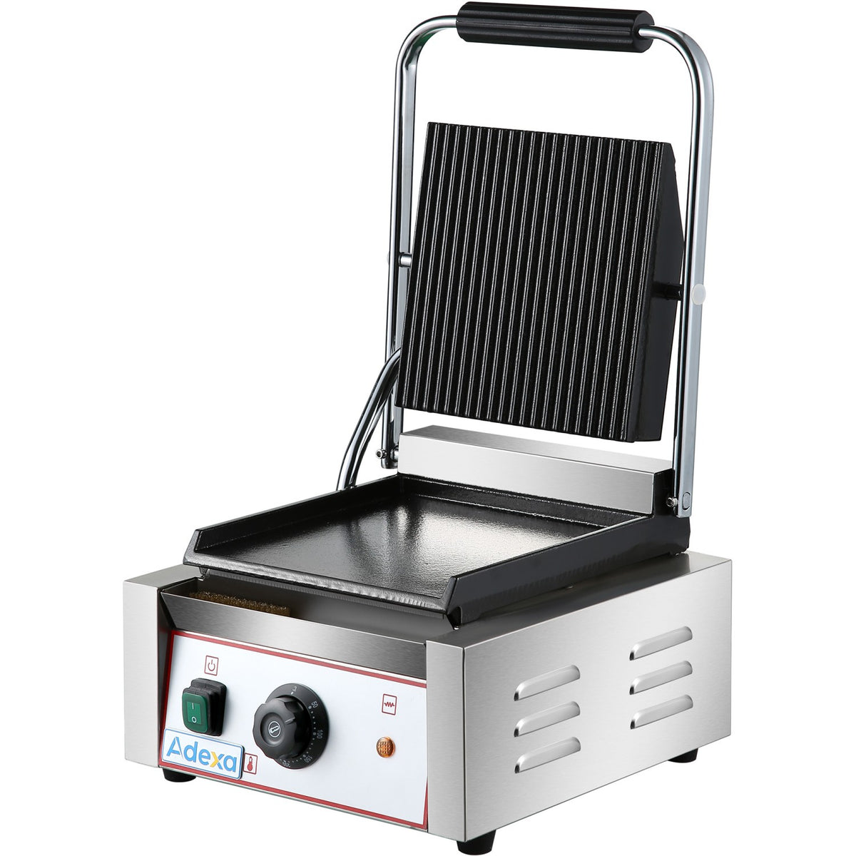 Heavy Duty Panini Contact grill Ribbed/Smooth 1.8kW - HEG811A