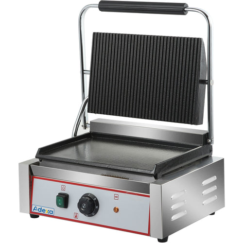 Heavy Duty Large Panini Contact grill Ribbed/Smooth 2.2kW - HEG811EA