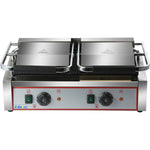 Heavy Duty Twin Panini Contact grill Ribbed 3.6kW Dual Zone - HEG813