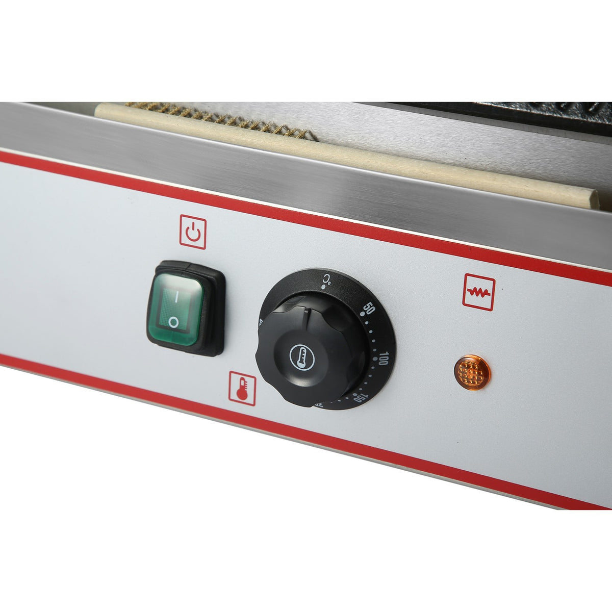 Heavy Duty Twin Panini Contact grill Ribbed 3.6kW Dual Zone - HEG813