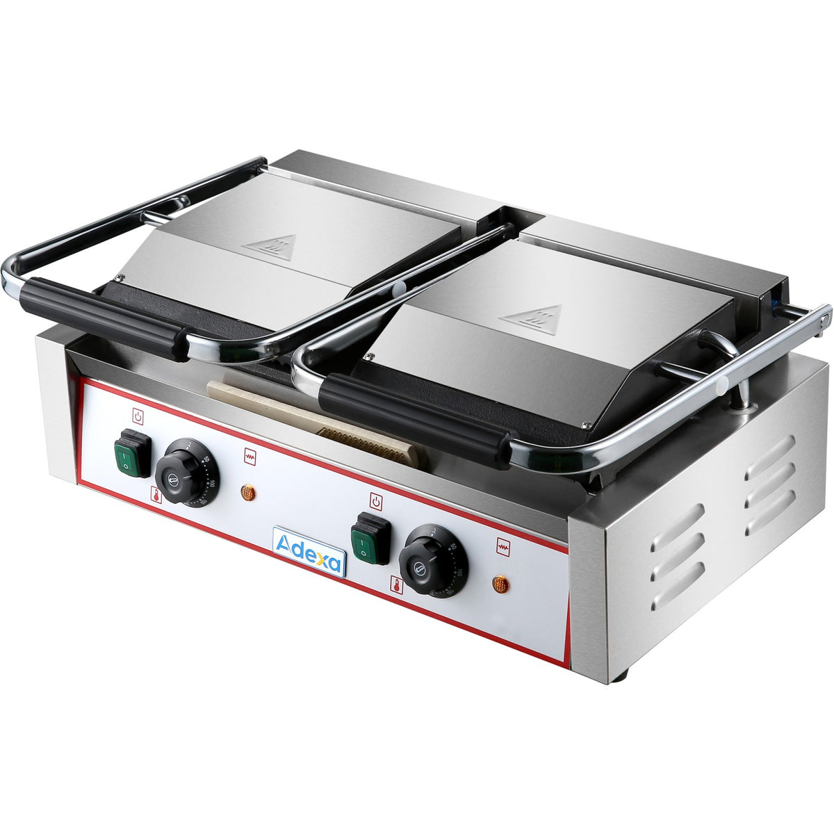 Heavy Duty Twin Panini Contact grill Ribbed/Smooth 3.6kW Dual Zone - HEG813A