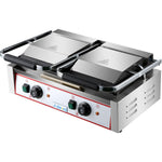 Heavy Duty Twin Panini Contact grill Ribbed/Smooth 3.6kW Dual Zone - HEG813A