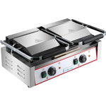 Heavy Duty Twin Panini Contact grill Ribbed/Smooth 3.6kW Dual Zone - HEG813A