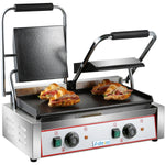 Heavy Duty Twin Panini Contact grill Smooth 3.6kW Dual Zone - HEG813B