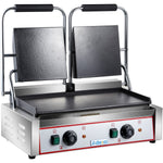 Heavy Duty Twin Panini Contact grill Smooth 3.6kW Dual Zone - HEG813B