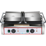 Heavy Duty Twin Panini Contact grill Smooth 3.6kW Dual Zone - HEG813B