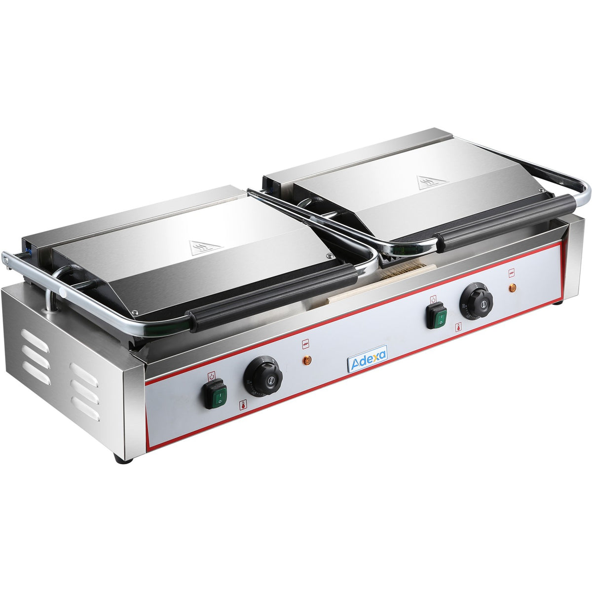 Heavy Duty Twin XL Panini Contact grill Ribbed 4.4kW Dual Zone - HEG813E