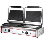 Heavy Duty Twin XL Panini Contact grill Ribbed/Smooth 4.4kW Dual Zone - HEG813EA