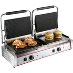 Heavy Duty Twin XL Panini Contact grill Ribbed/Smooth 4.4kW Dual Zone - HEG813EA