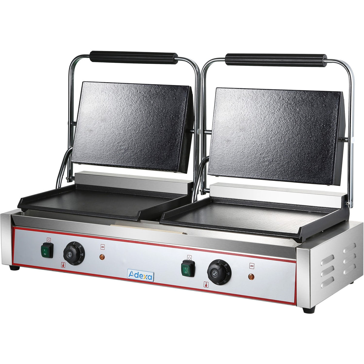 Heavy Duty Twin XL Panini Contact grill Smooth 4.4kW Dual Zone - HEG813EB