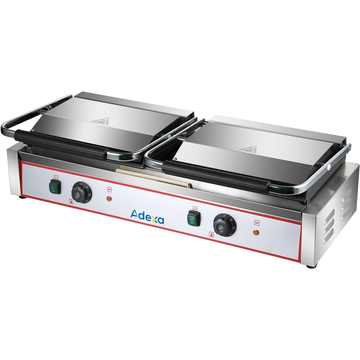 Heavy Duty Twin XL Panini Contact grill Smooth 4.4kW Dual Zone - HEG813EB