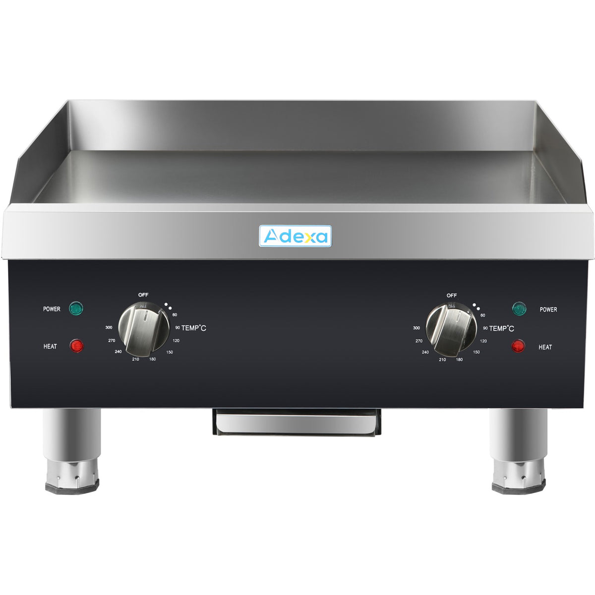 Commercial Griddle Smooth 610x620x360mm 8kW Electric - HEG824