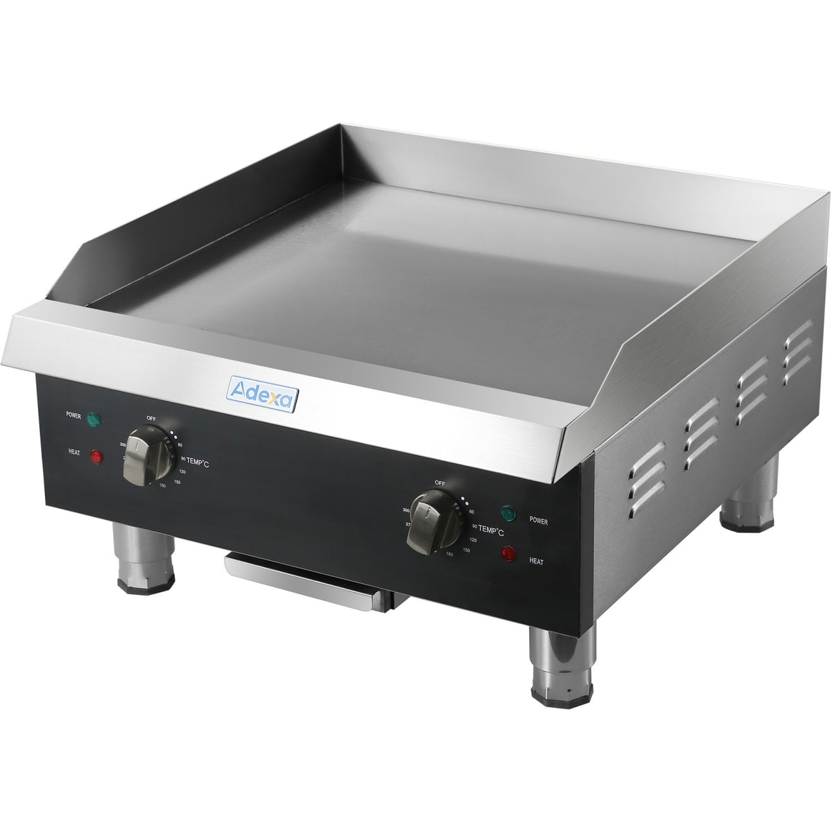 Commercial Griddle Smooth 610x620x360mm 8kW Electric - HEG824