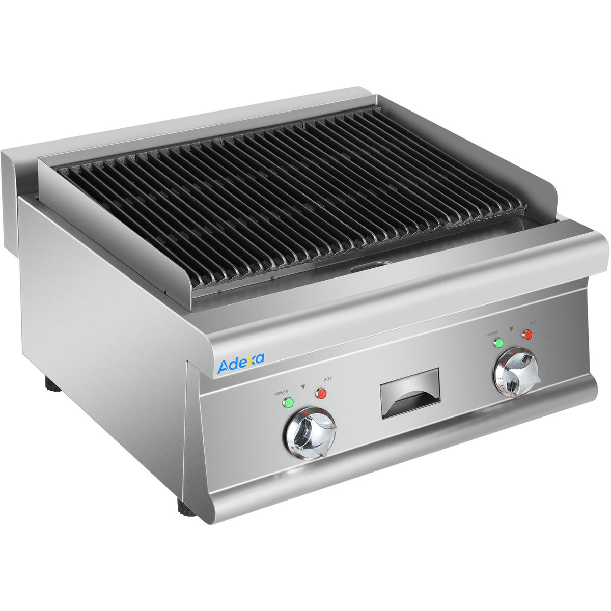 Commercial Electric Lava rock Grill 2 zones 4.8kW Countertop - HEL607