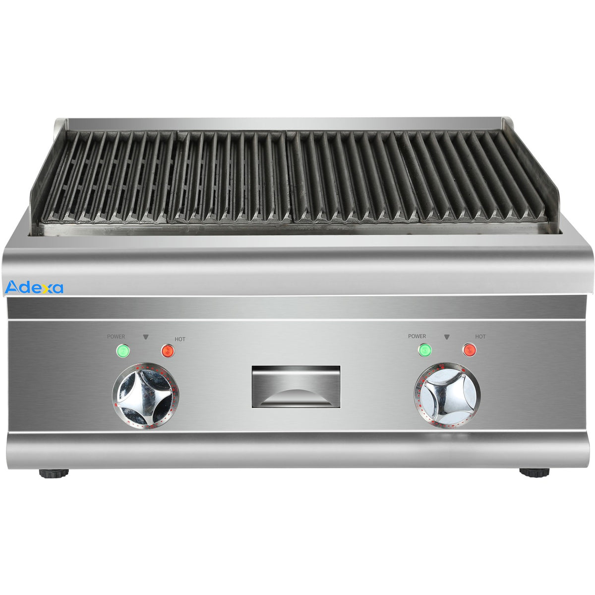 Commercial Electric Lava rock Grill 2 zones 4.8kW Countertop - HEL607
