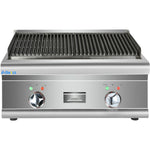 Commercial Electric Lava rock Grill 2 zones 4.8kW Countertop - HEL607