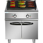 Professional Electric Lava Rock Grill with Cabinet Base 9kW 700mm Depth - HEL707A