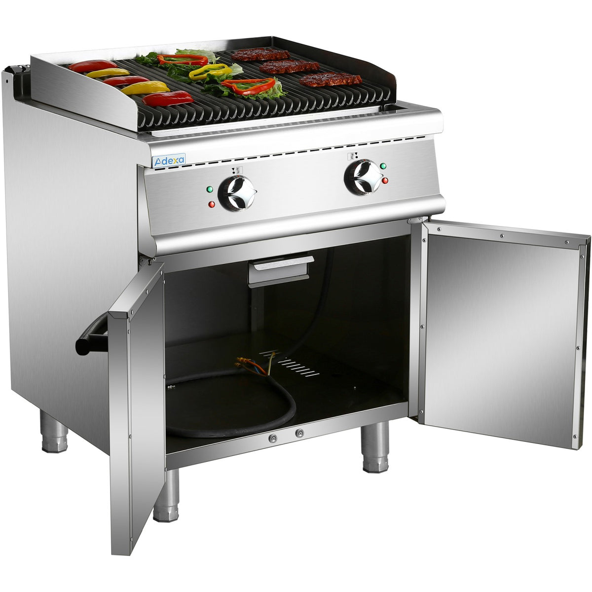 Professional Electric Lava Rock Grill with Cabinet Base 9kW 700mm Depth - HEL707A
