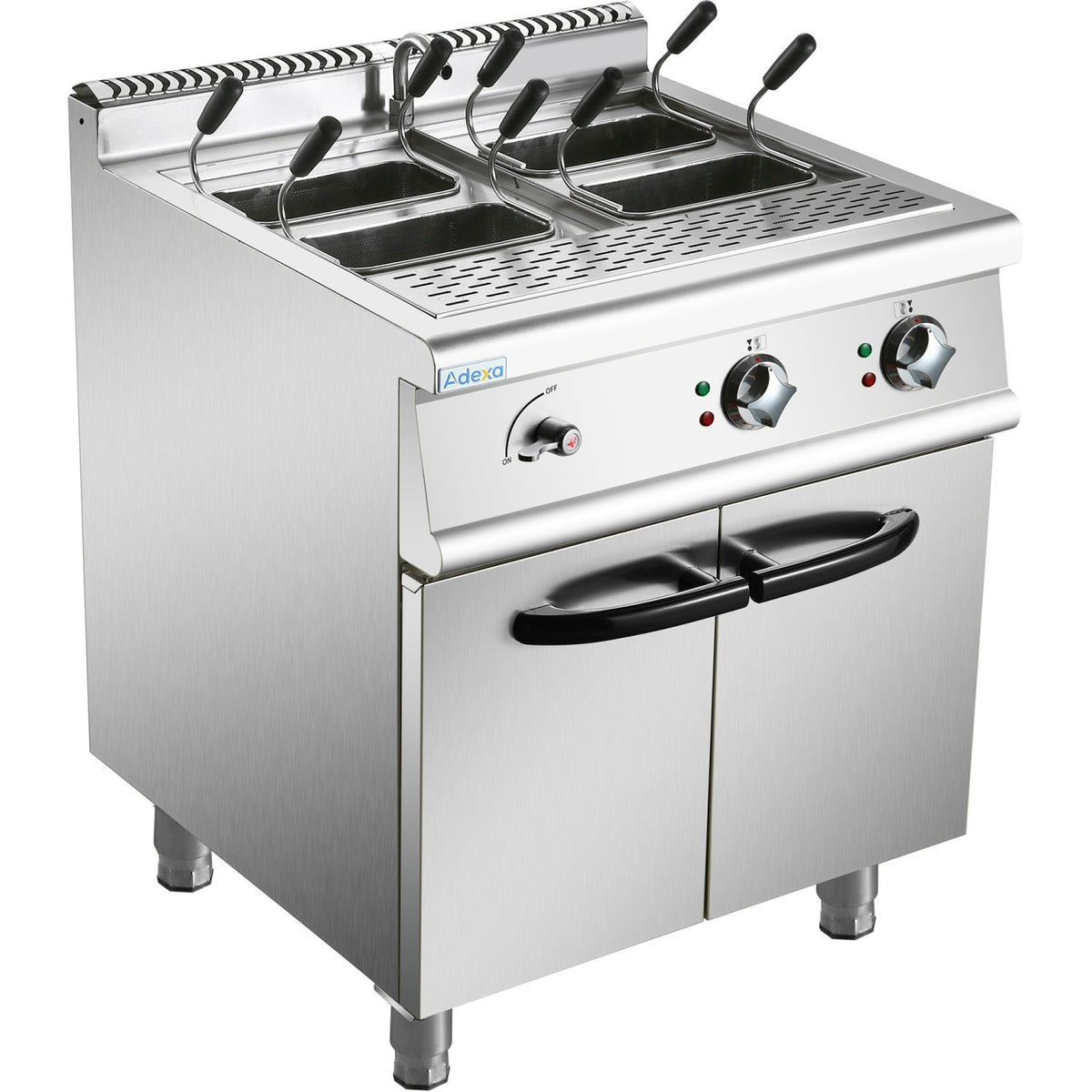 Professional Pasta cooker 30 Litres Electric 12kW Floor standing with Cabinet Base 700mm Depth - HEN715A