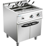 Professional Pasta cooker 30 Litres Electric 12kW Floor standing with Cabinet Base 700mm Depth - HEN715A