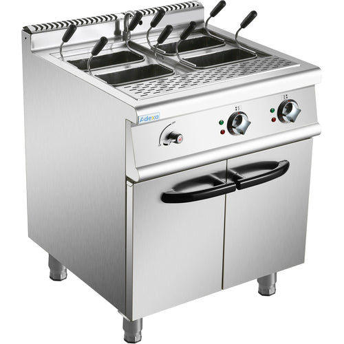 Professional Pasta cooker 30 Litres Electric 12kW Floor standing with Cabinet Base 700mm Depth - HEN715A