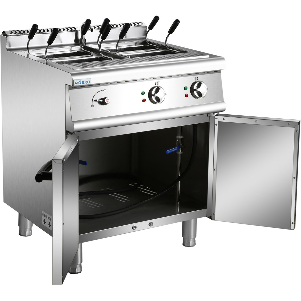 Professional Pasta cooker 30 Litres Electric 12kW Floor standing with Cabinet Base 700mm Depth - HEN715A