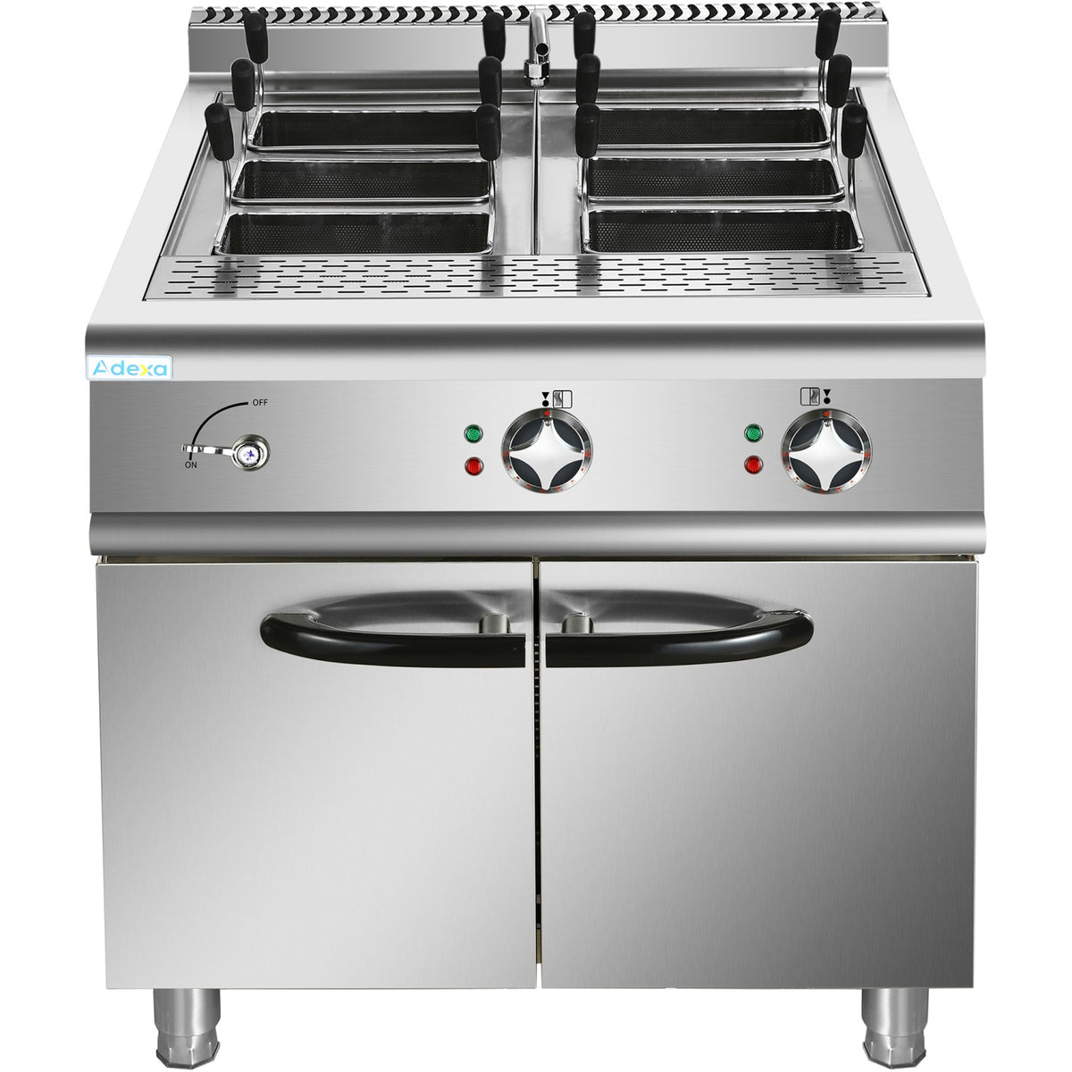 Professional Pasta cooker 40 Litres Electric 18kW Floor standing with Cabinet Base 900mm Depth - HEN915A