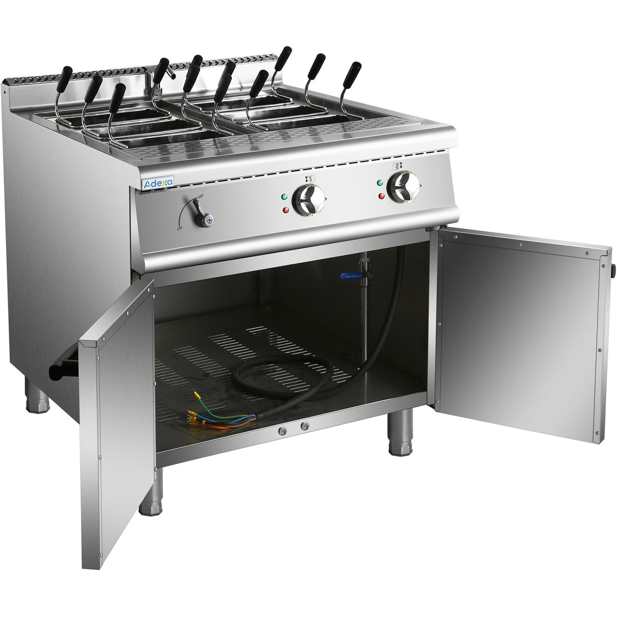 Professional Pasta cooker 40 Litres Electric 18kW Floor standing with Cabinet Base 900mm Depth - HEN915A