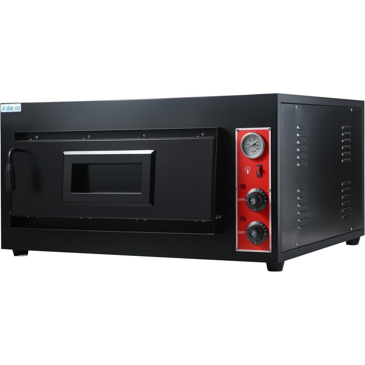 Electric Pizza Oven Single Chamber 600 degrees Capacity 4 x 12" Pizzas 220V - HEP1