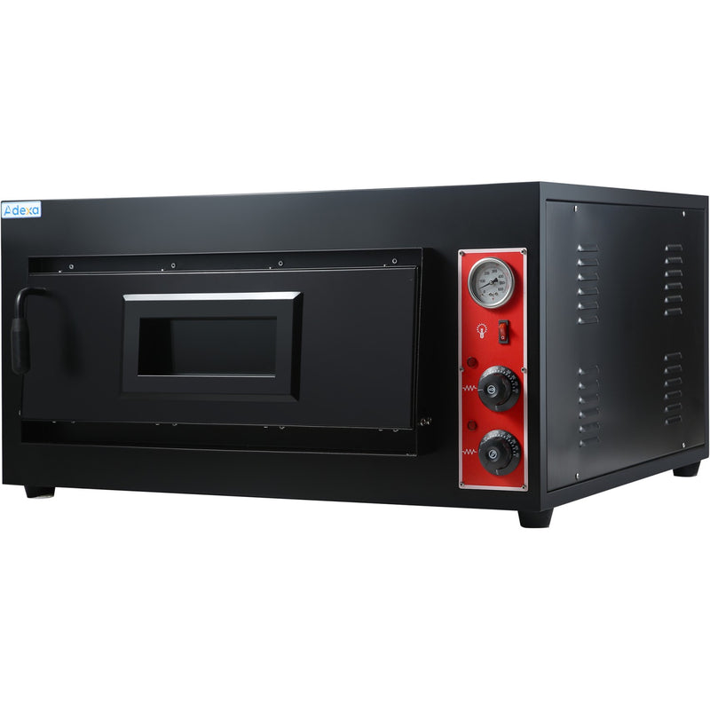 Electric Pizza Oven Single Chamber 600 degrees Capacity 4 x 12" Pizzas 220V - HEP1