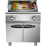 Professional Electric Griddle with Cabinet Base 9kW Smooth/Ribbed 700mm Depth - HER706A