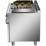 Professional Electric Griddle with Cabinet Base 9kW Smooth/Ribbed 700mm Depth - HER706A