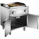 Professional Electric Griddle with Cabinet Base 9kW Smooth/Ribbed 700mm Depth - HER706A