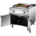 Professional Electric Griddle with Cabinet Base 12kW Smooth/Ribbed 900mm Depth - HER906A