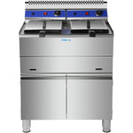 Professional Twin Basket Free standing Gas Fryer Twin tank 36 litres - HGF182C