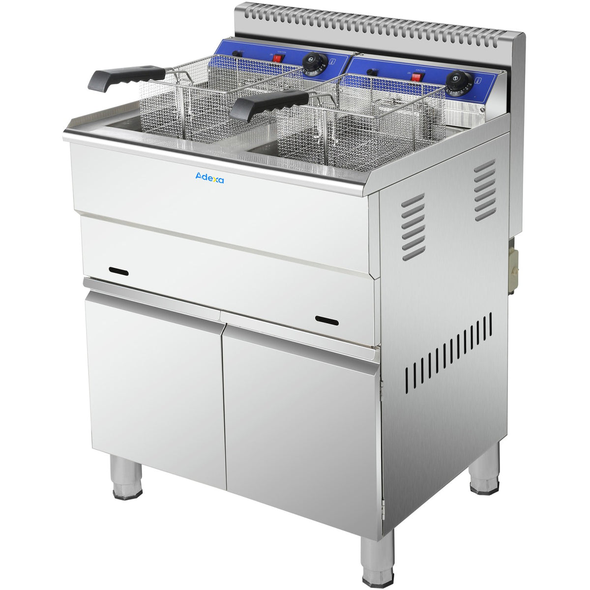 Professional Twin Basket Free standing Gas Fryer Twin tank 36 litres - HGF182C