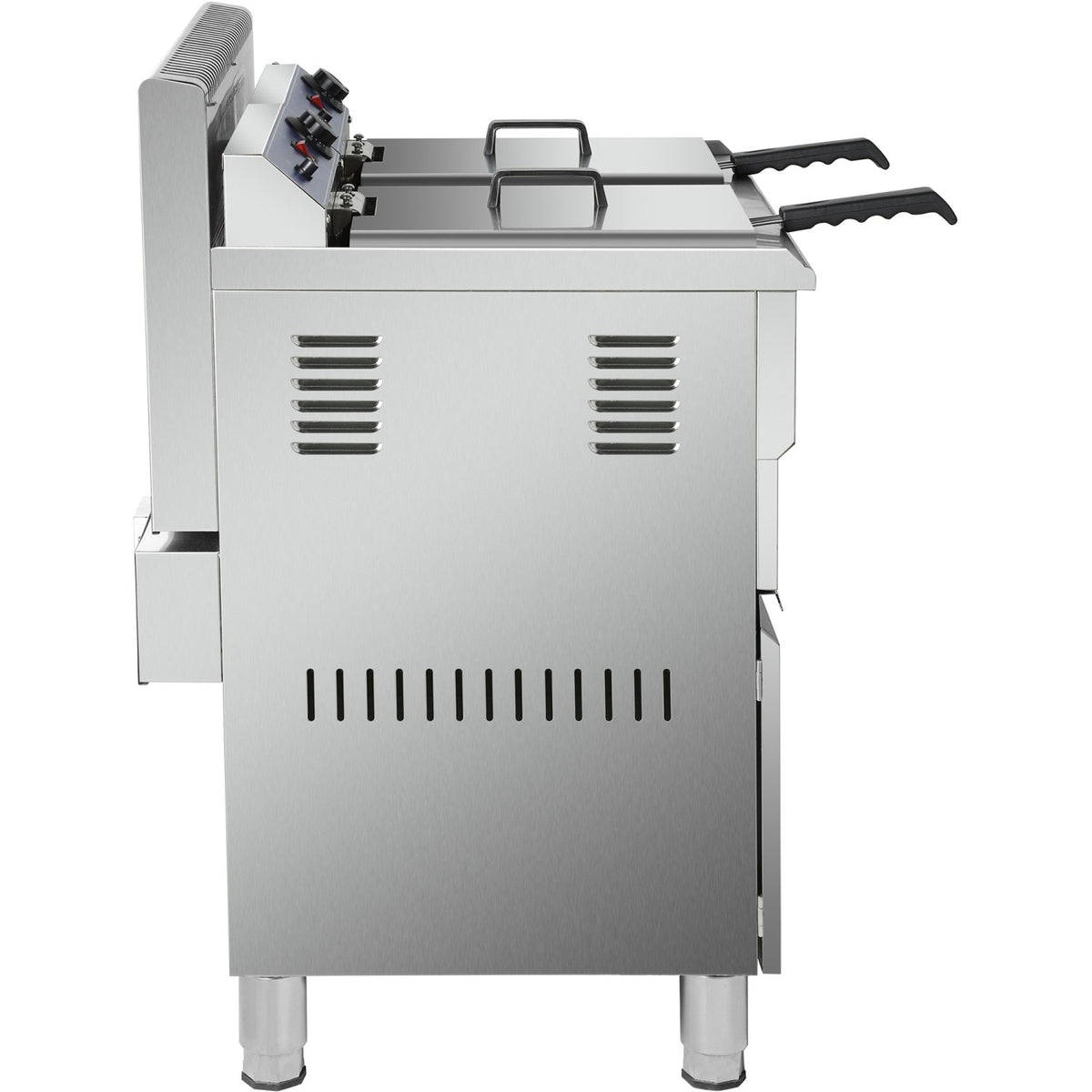 Professional Twin Basket Free standing Gas Fryer Twin tank 36 litres - HGF182C