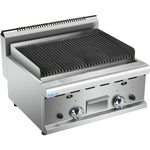 Commercial Gas Lava rock Grill 2 zones Countertop - HGL607