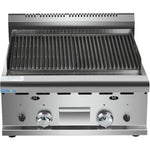 Commercial Gas Lava rock Grill 2 zones Countertop - HGL607