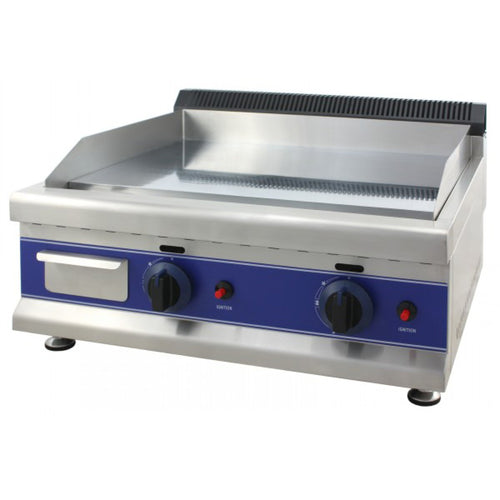 Commercial Gas Griddle Smooth 2 zone 6kW Table top - HGT600