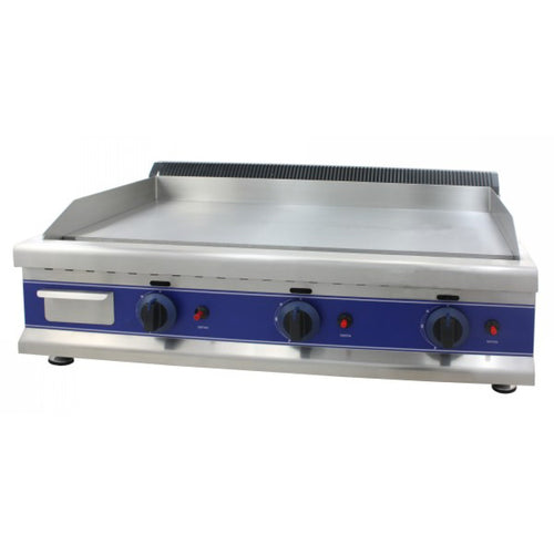 Commercial Gas Griddle Smooth 3 zone 9kW Table top - HGT900