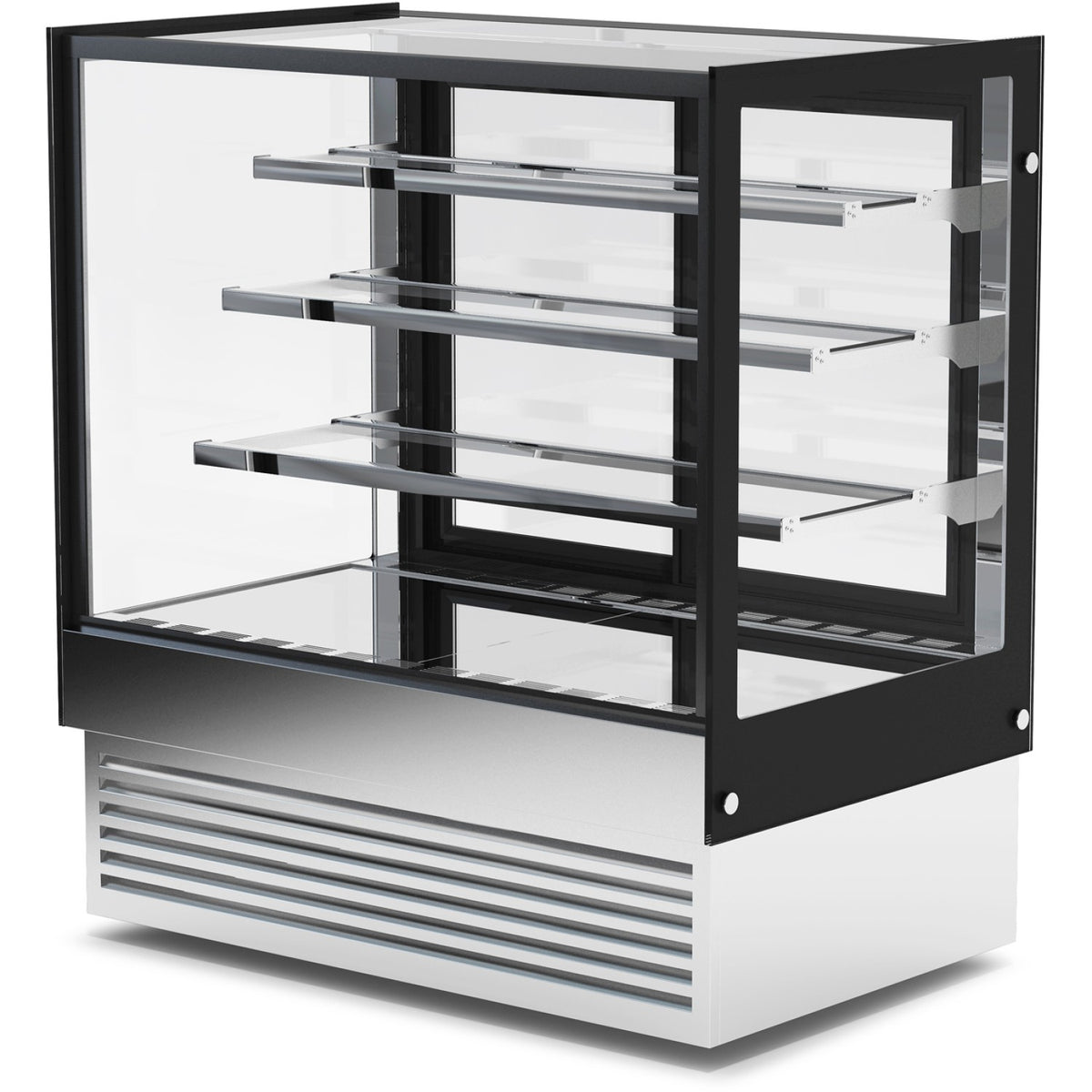 Cake Display Showcase 900mm 3 Shelves Black & Stainless Steel - HL900B3