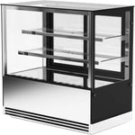 Cake Display Showcase 1000mm 2 Shelves Black & Stainless Steel - HL1000ER2