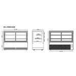 Display Showcase Merchandiser Fridge 545 Litres 2 Shelves 1500×700×1200mm Black - HL1500ER2B