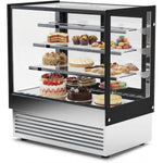 Cake Display Showcase 1800mm 3 Shelves Black & Stainless Steel - HL1800B3