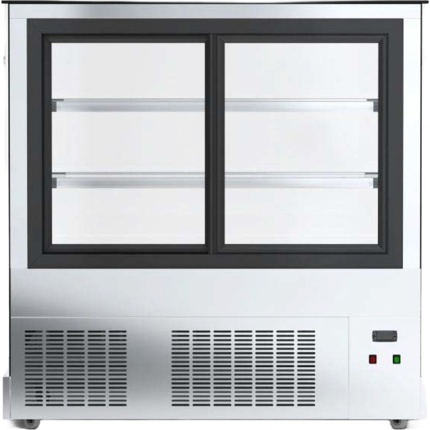 Cake Display Showcase 1000mm 2 Shelves Black - HL1000ER2B