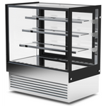 Cake Display Showcase 700mm 3 Shelves Black & Stainless Steel - HL700B3