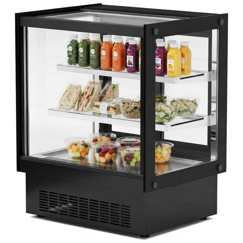 Commercial Refrigerated Display Cabinet 215L 0 to 10°C Ventilated Cooling 900 × 560 × 880mm - HL900RTD
