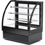 Curved Glass Cake Display Showcase 900mm 3 Shelves Black - HL900S3BLACK