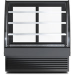 Curved Glass Cake Display Showcase 900mm 3 Shelves Black - HL900S3BLACK